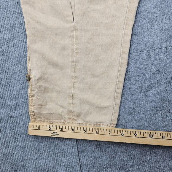 Marrakech Pants Womens 30 Beige Linen Lagenlook Boho Festival Minimal Granola - Picture 3 of 8